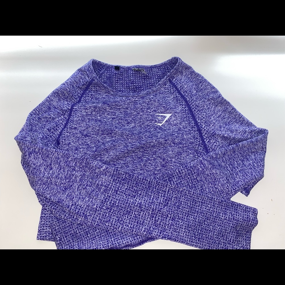 Gymshark Purple Crop Long Sleeve
